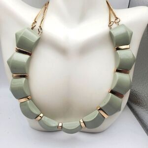 Simplistic dusty green Pharoah statement‎ necklace